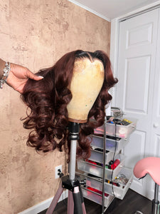 Burgundy 6x6 Closure Wig